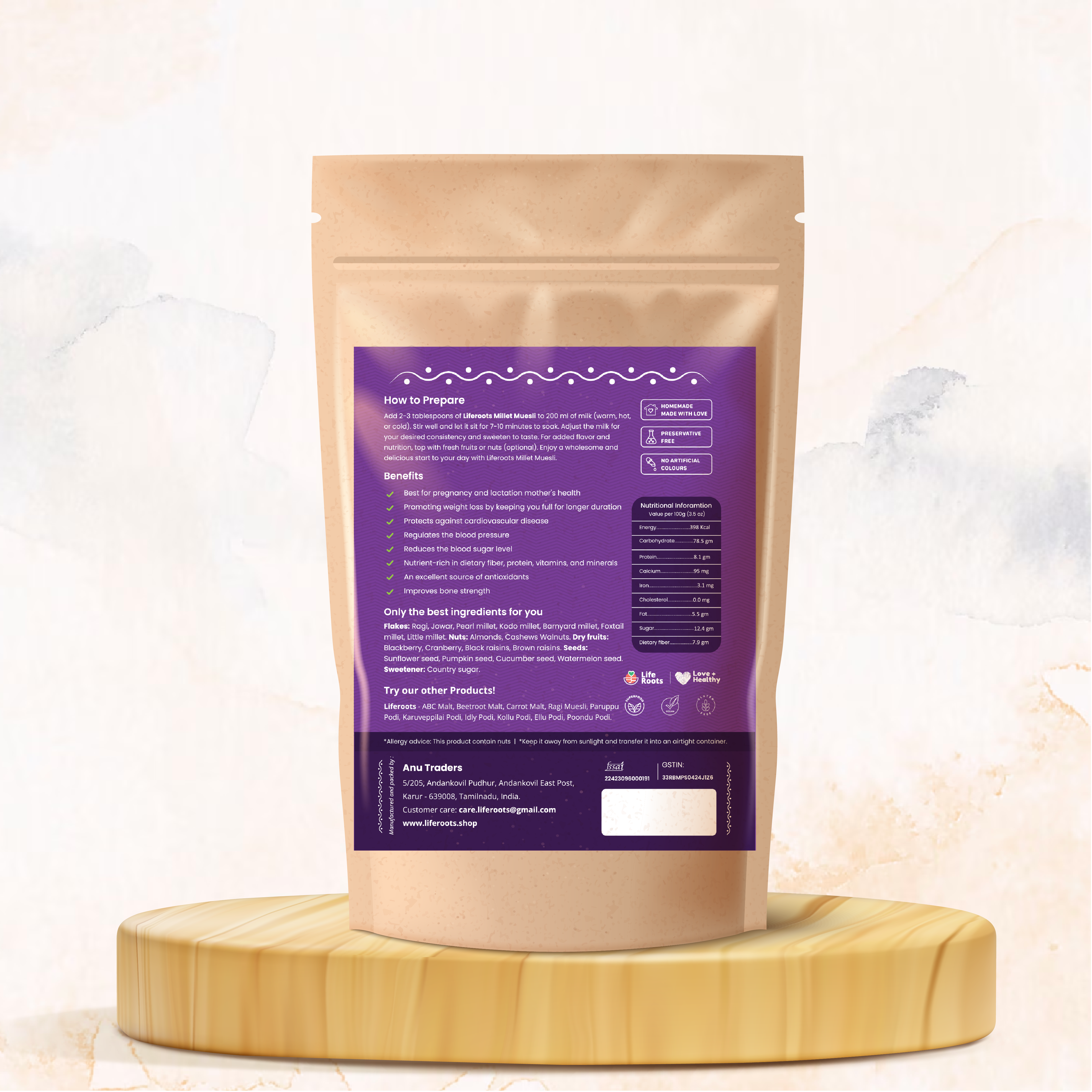 Life Roots Millet Muesli | Energize Your Morning with a Healthy Breakfast