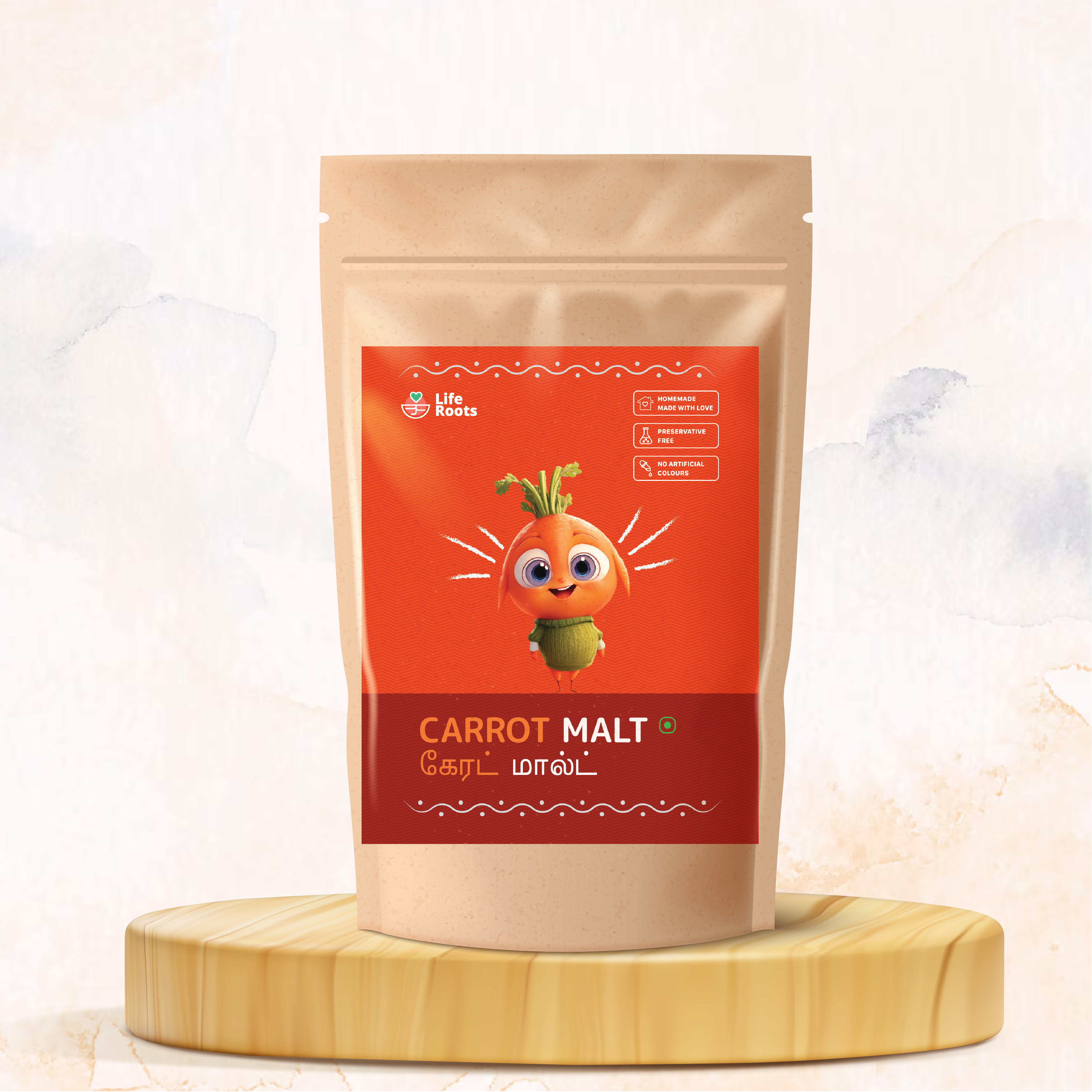 Life Roots Carrot Malt | Hot and Cold | Best Alternative for Tea/Coffee